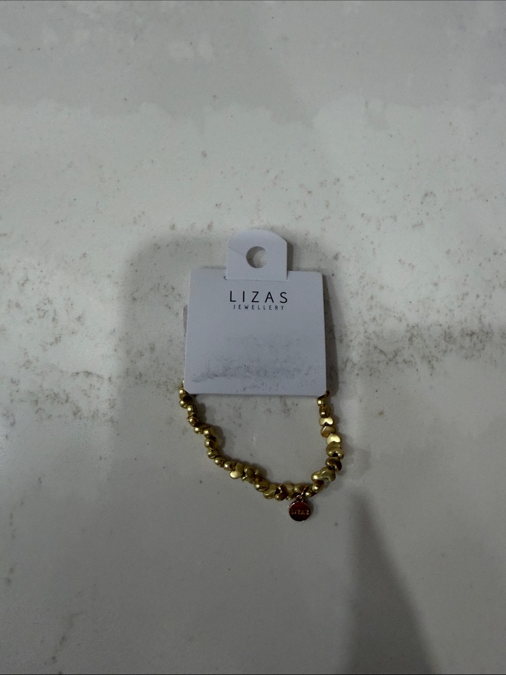 Gold Heart Bead Bracelet